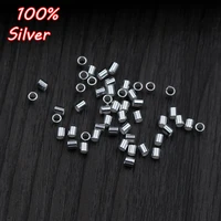 30pcs handmade 925 silver color 1 52mm positioning beads perforated beads diy jewelry bracelet making accessories wholesale