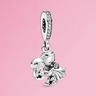 Романтичные серебряные подвески-бусины для влюбленных пар, подходят для оригинальных браслетов Pandora, Изящные Ювелирные изделия в подарок