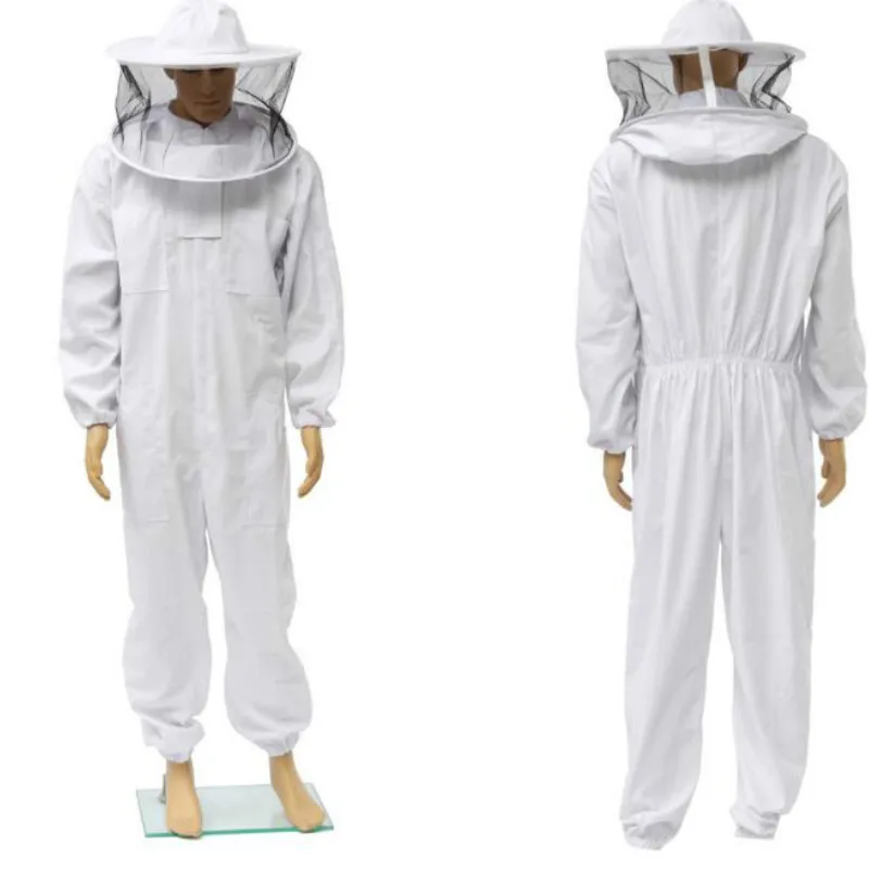 

Full Body Beekeepers Beekeeping Clothing Professional Bee Protection Beekeeping Suit Safty Veil Hat Dress Equipment MJ711