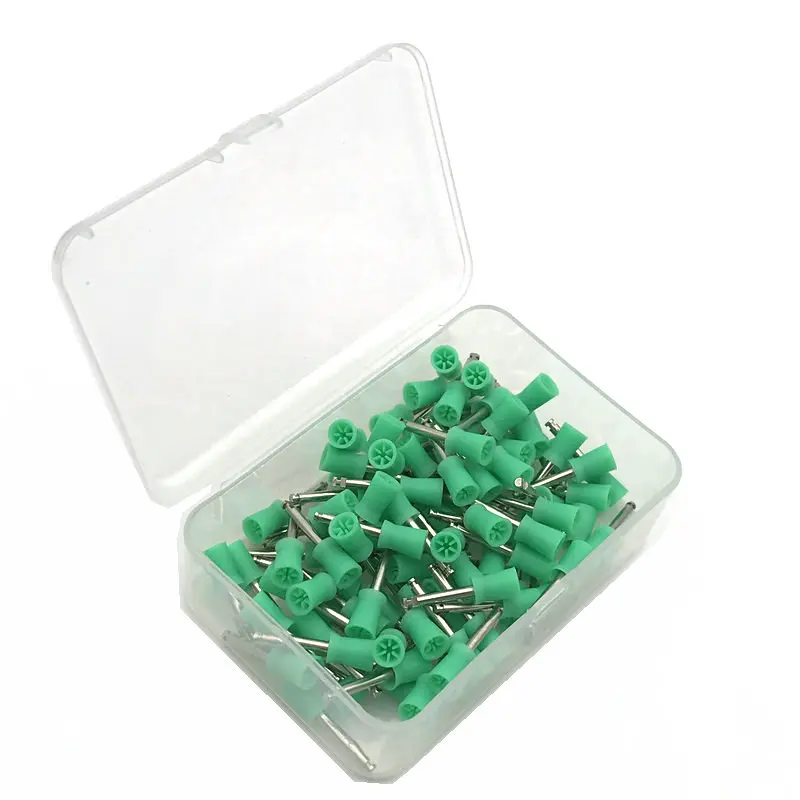 100 шт. зеленый Полировочный стакан для зубов|Стомотологические сверла и щетки| |