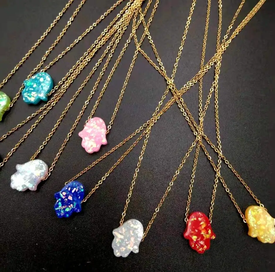 Новая мода Хамса рука Фатима ожерелье ДЛЯ Woemn золотая цепочка из нержавеющей