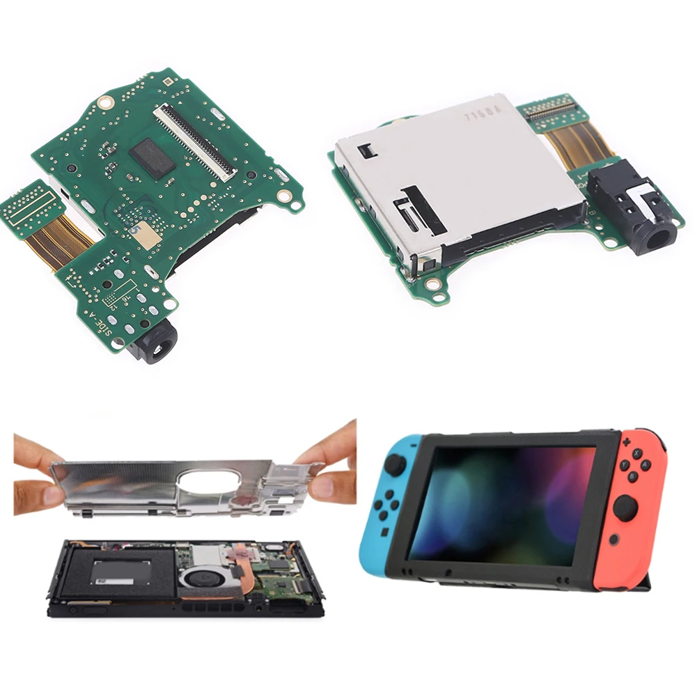 

Game Cartridge Card Slot Replacement Reader Console Headphones Jack Port Socket for Nintendo- Switch Repair Parts D23 Dropship