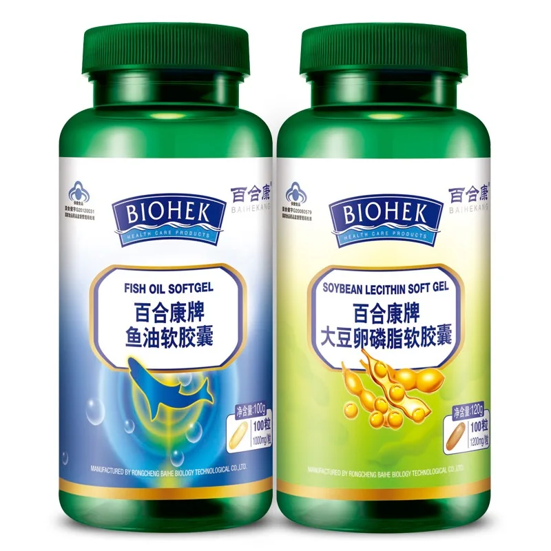 Рыбий жир Омега 3 DHA EPA деап морская капсулы и соевый лецитин в форме капсул