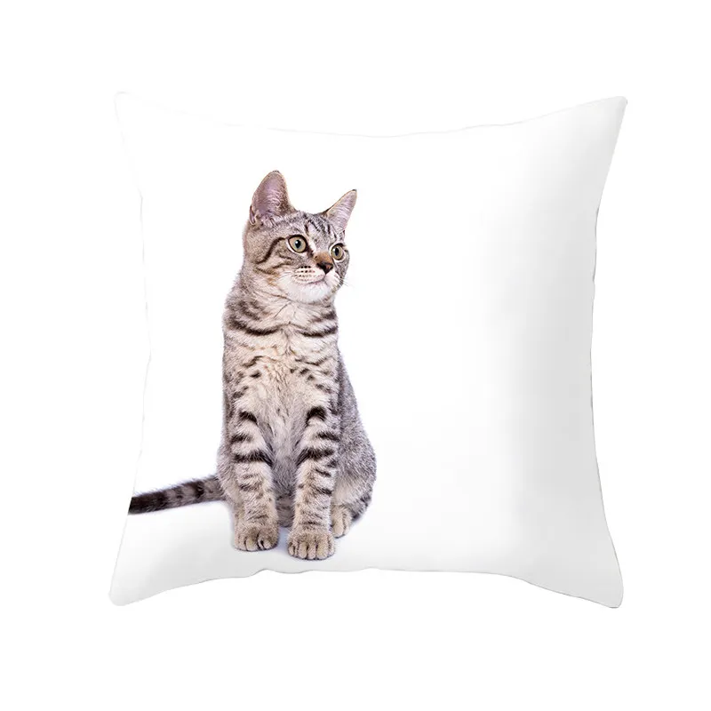 025 Чехлы для подушек с изображением собак для дивана мопса Французский бульдог наволочка декоративные подушки полиэстер украшение дома кровать 45*45 наволочка - Цвет: 025