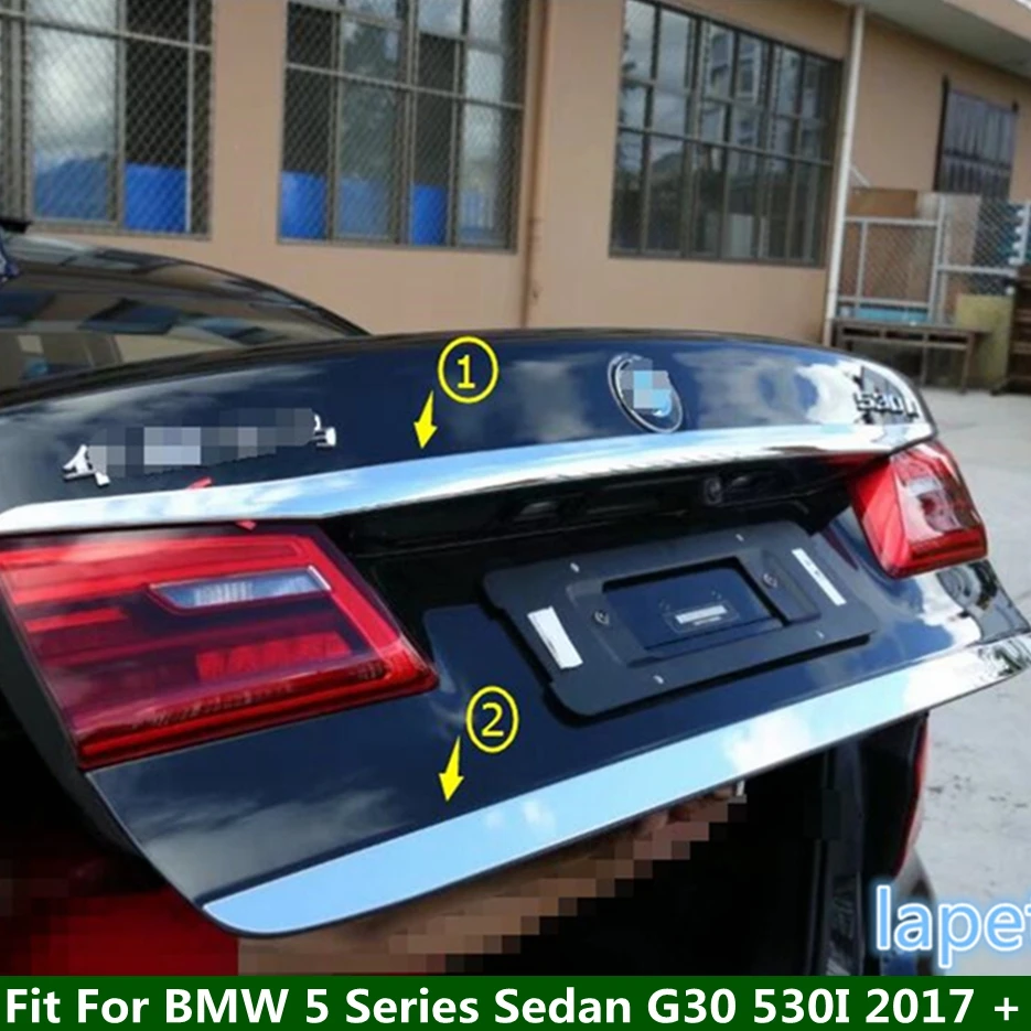 Задняя фотовспышка для декоративной ленты для BMW 5 Series Sedan G30 530I 2017-2020, внешняя отделка из нержавеющей стали