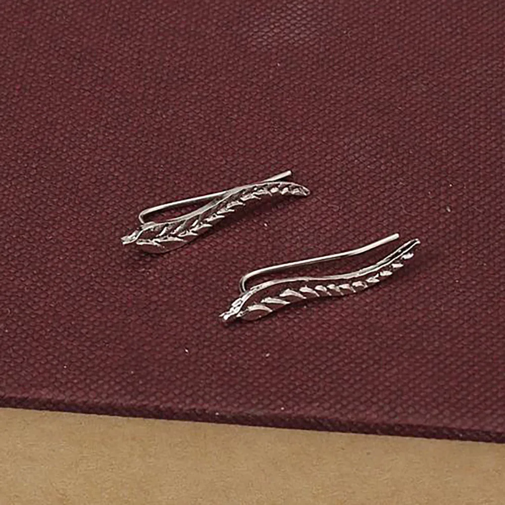 

New Europe and America Temperament All-Match Metal Leaf Earrings For Women Retro Exaggerated Earrings Fashion Jewelry Wholesale