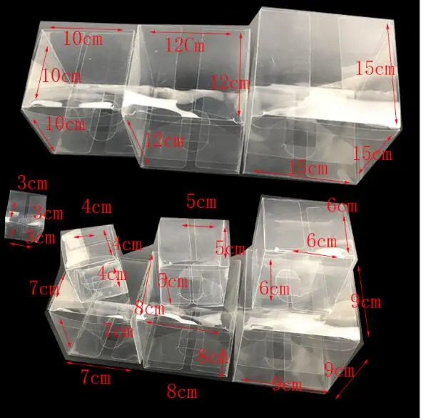 1 лот = 100 шт оптовая продажа NewClear PVC коробка Свадебная Упаковка/подарок на