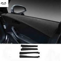 4pcslot car sticker suede nubuck leather interior door armrest decoration cover for 2017 2018 audi a4 b9 accessories