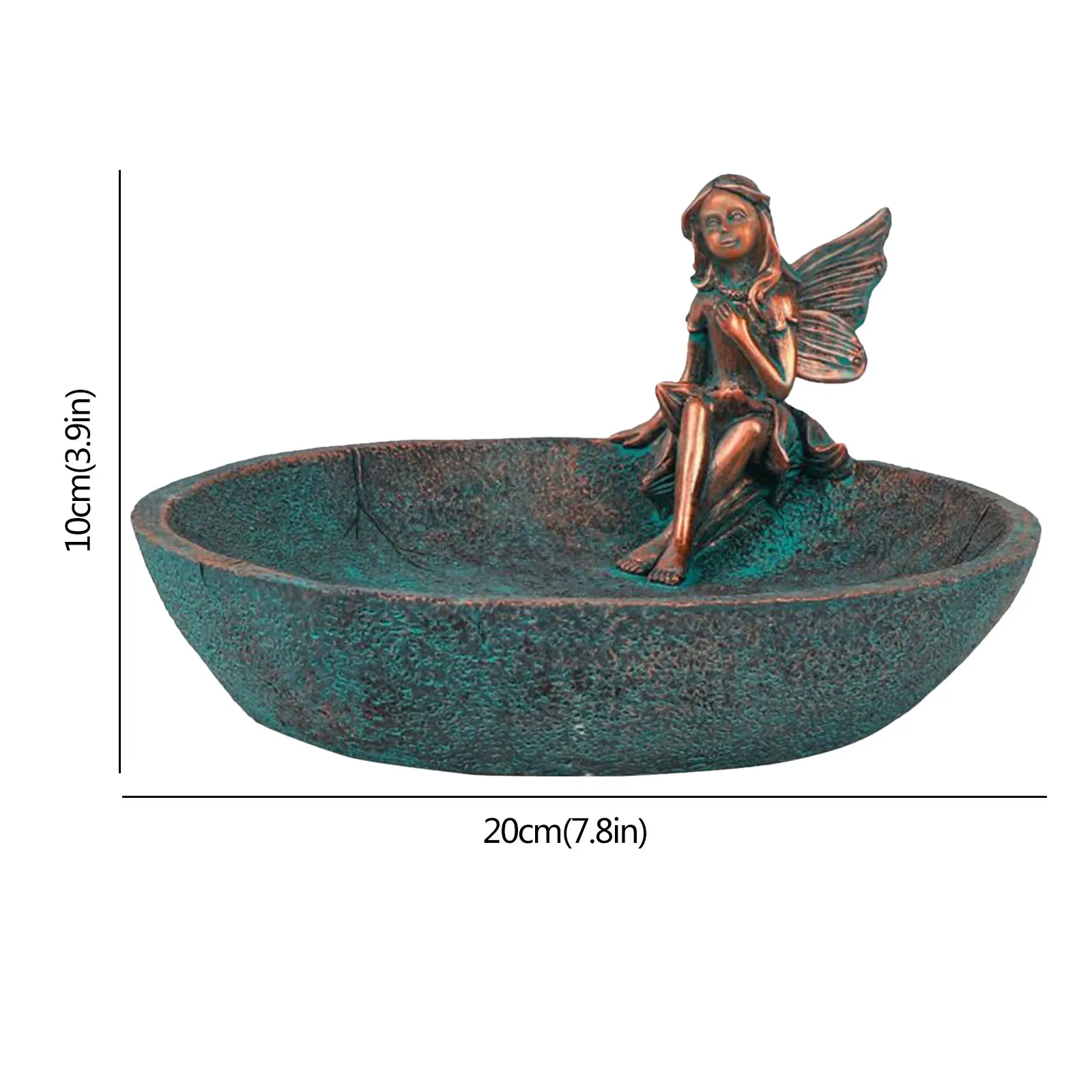 

Angel girl garden resin art fairy tale statue bird feeder yard art sculpture fairy bird food feeding bowl outdoor decoration