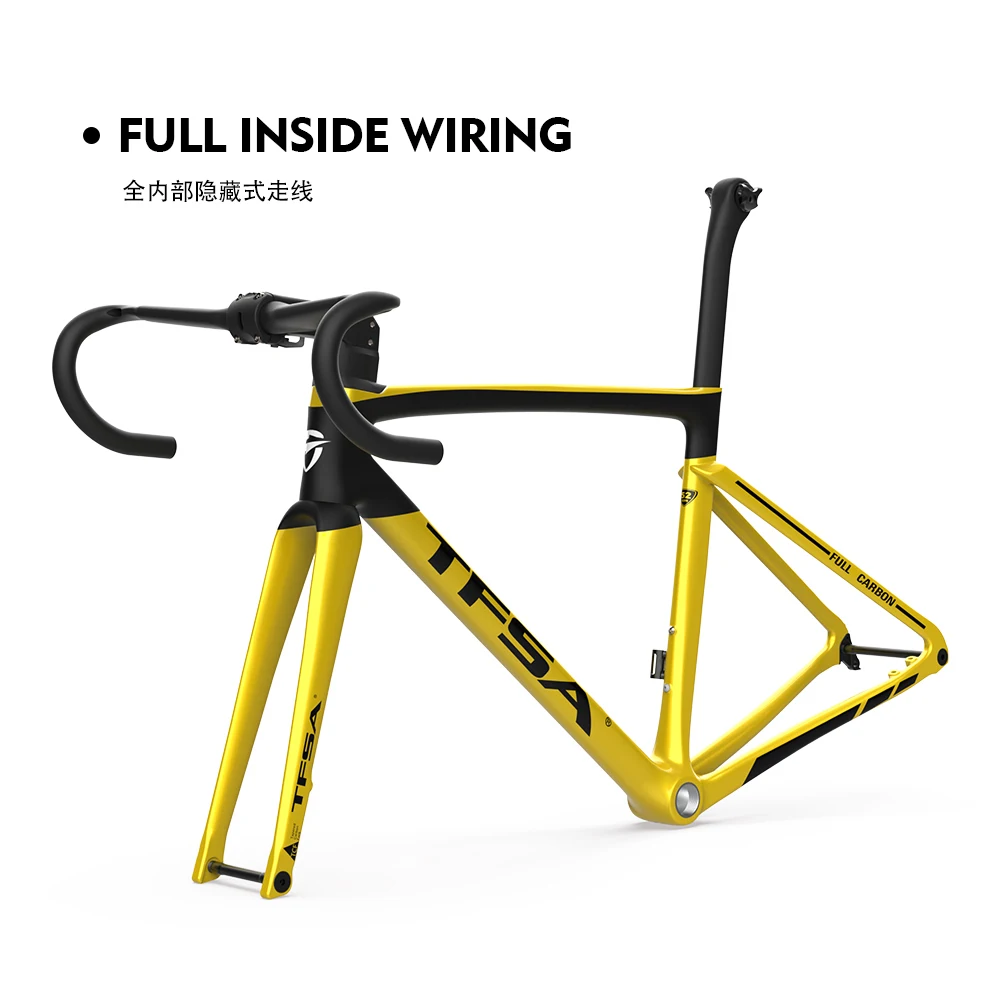 2023 gold color paint full internal cable disc brake BSA 700