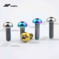 4pcs8pcs12pcs titanium alloy bolts half round head m3x8mmm3x10mm color screws decorative screws