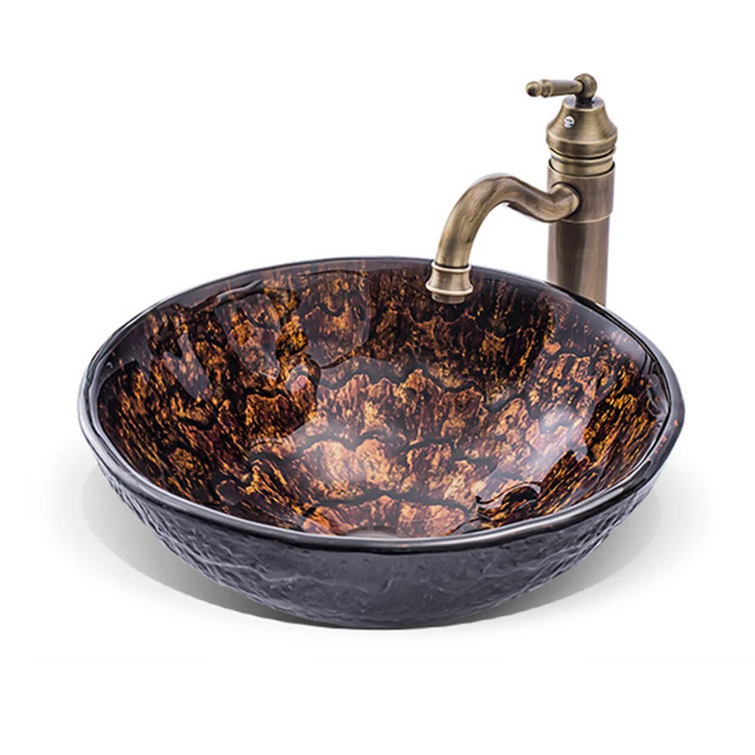 Умывальник из закаленного стекла для ванной комнаты с краном | Обустройство дома