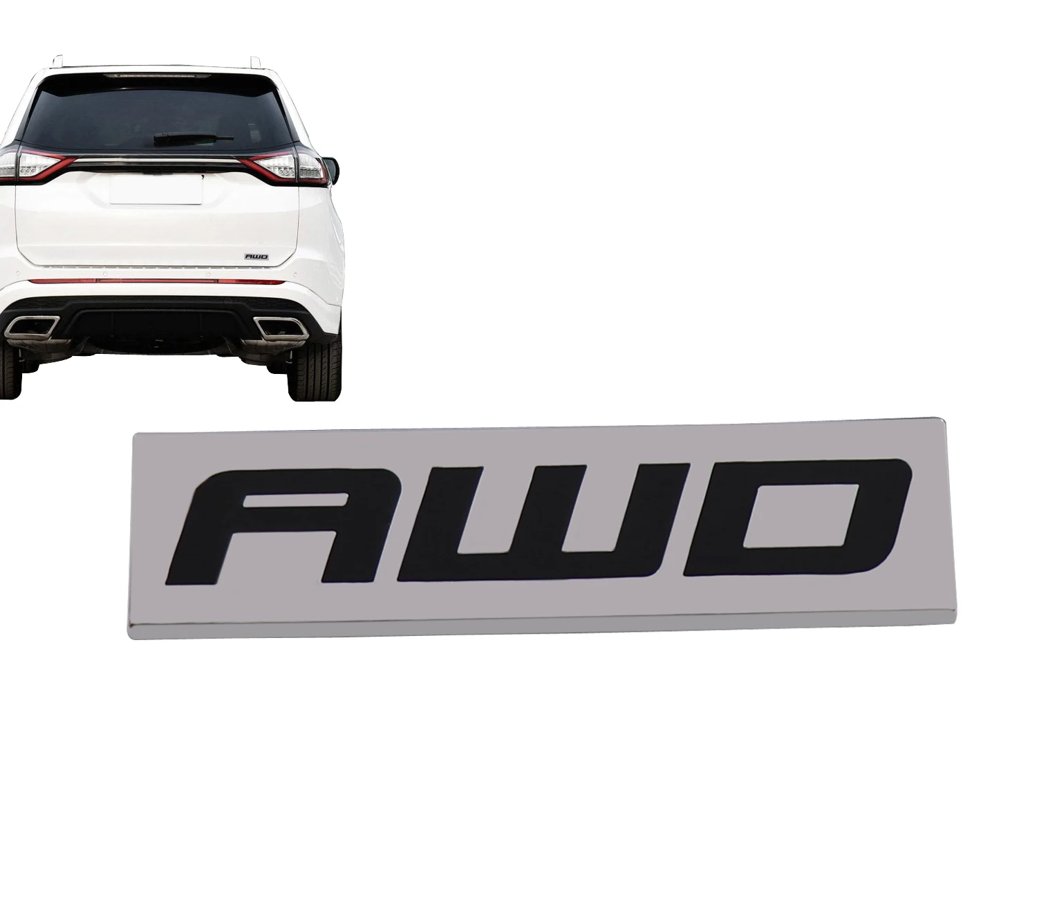 Хром Черный AWD для авто внедорожник крыло багажник эмблема багажника Наклейка