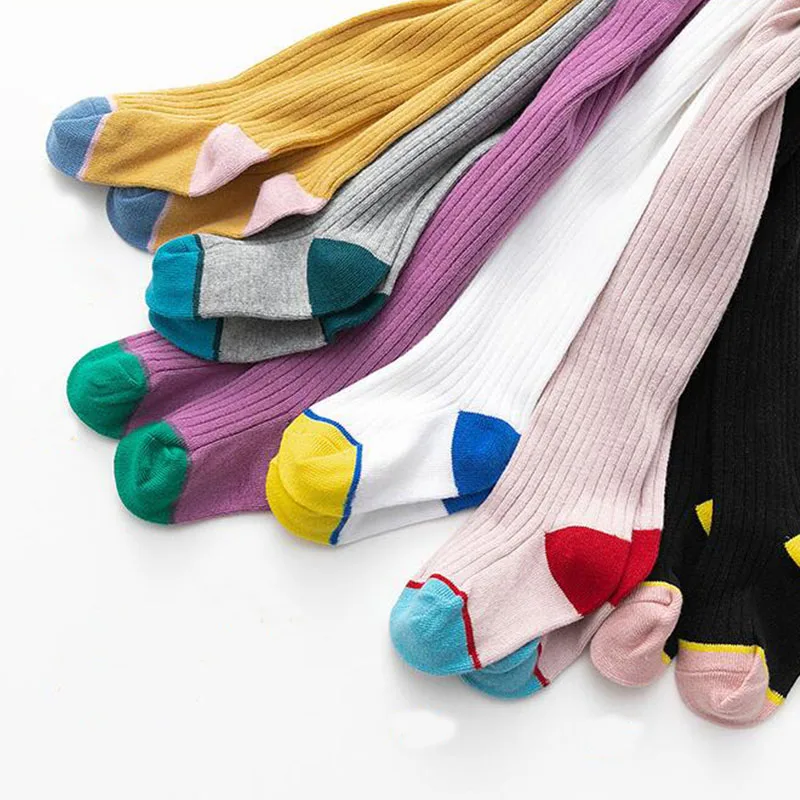 Girls Leggings Spring Autumn Tights For Children Splicing Pantyhose Cotton Stockings Toddler Kid Underwear | Мать и ребенок