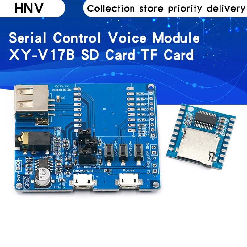 

Модуль Мини-MP3-плеера + голосовой контроллер щит аудио Голосовая Плата Поддержка SD-карты TF-карты для фото