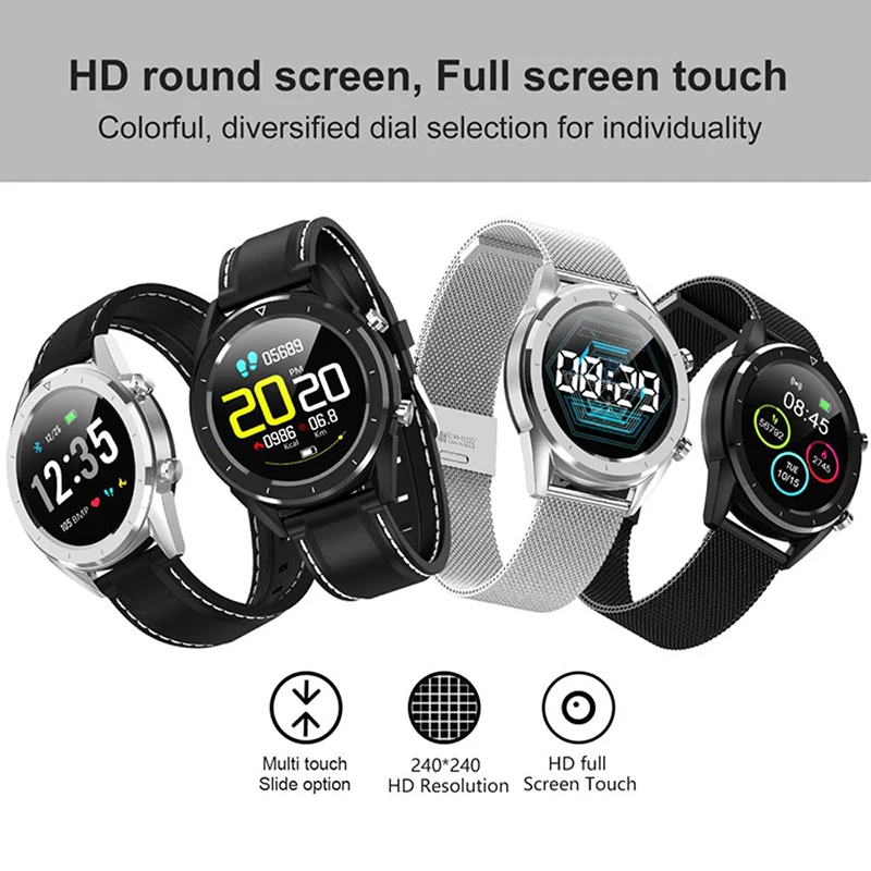 Мужские Смарт-часы DT28 водонепроницаемые часы фитнес-трекер оплата ЭКГ