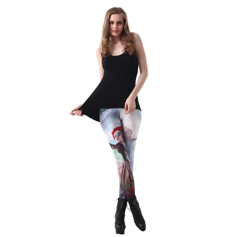 

2020 snow White Style Women Leggings High Waist Legging Winter Printed Women Pants Slim Fitness Leggins Sexy Gym Clothes