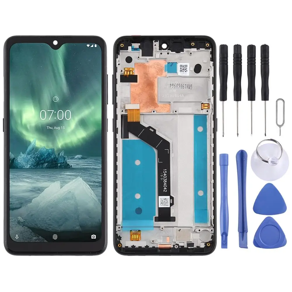 

ЖК-экран и дигитайзер Полная сборка с рамкой для Nokia 7,2 TA-1196
