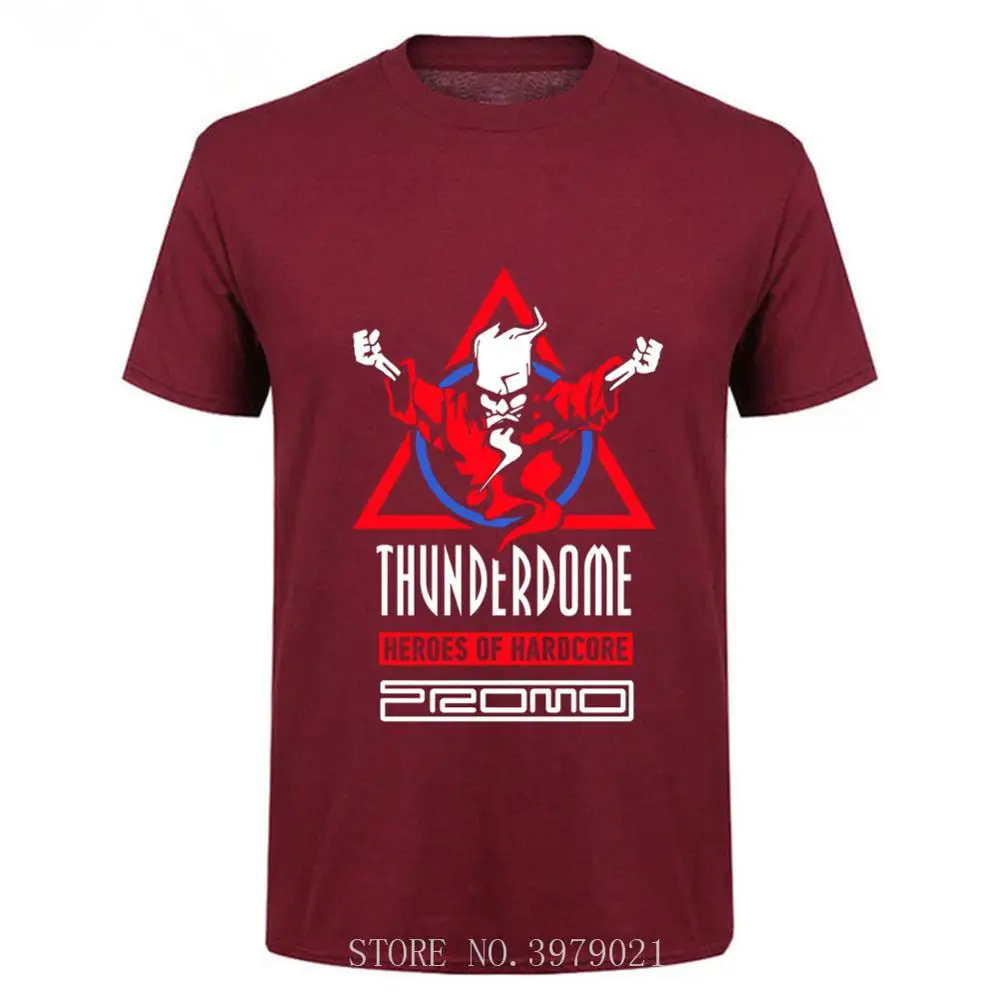 Уникальные футболки Thunderdome Heroes Of Hardcore and DJ Promo с круглым вырезом, хлопок, Мужская футболка с коротким рукавом, большие размеры