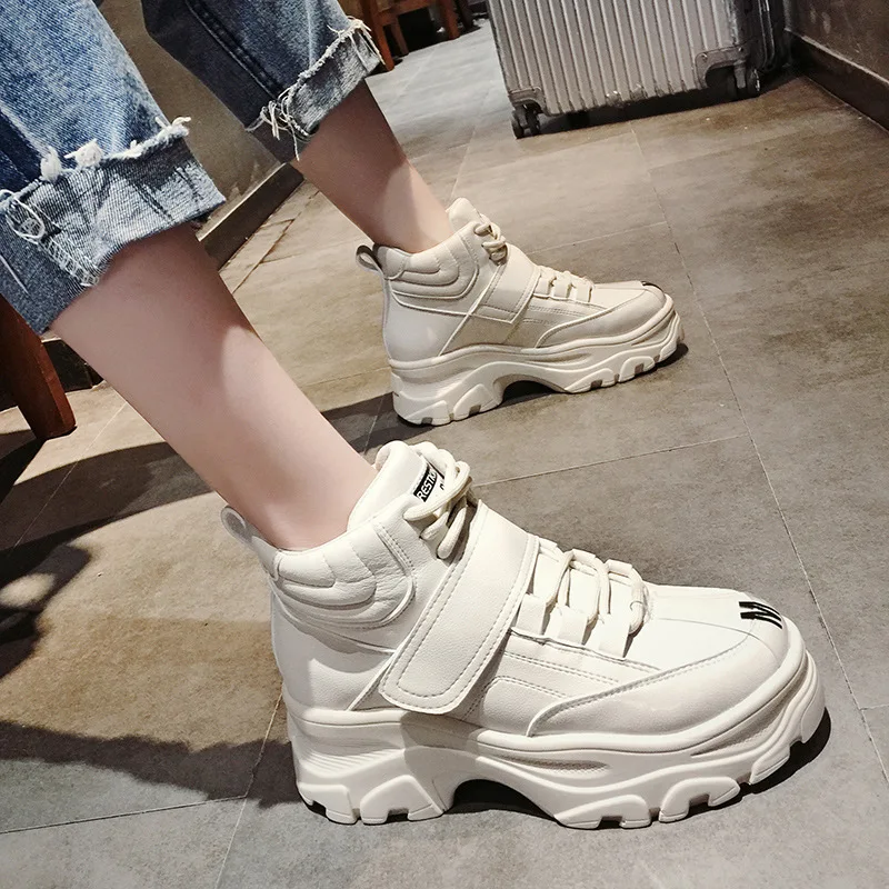 Женские ботинки на толстой подошве INS британская обувь шнуровке ботильоны