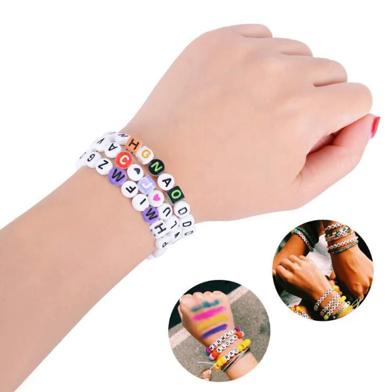 Оптовая продажа Микс 100 шт. белые квадратные сердца акриловые бусины россыпью для