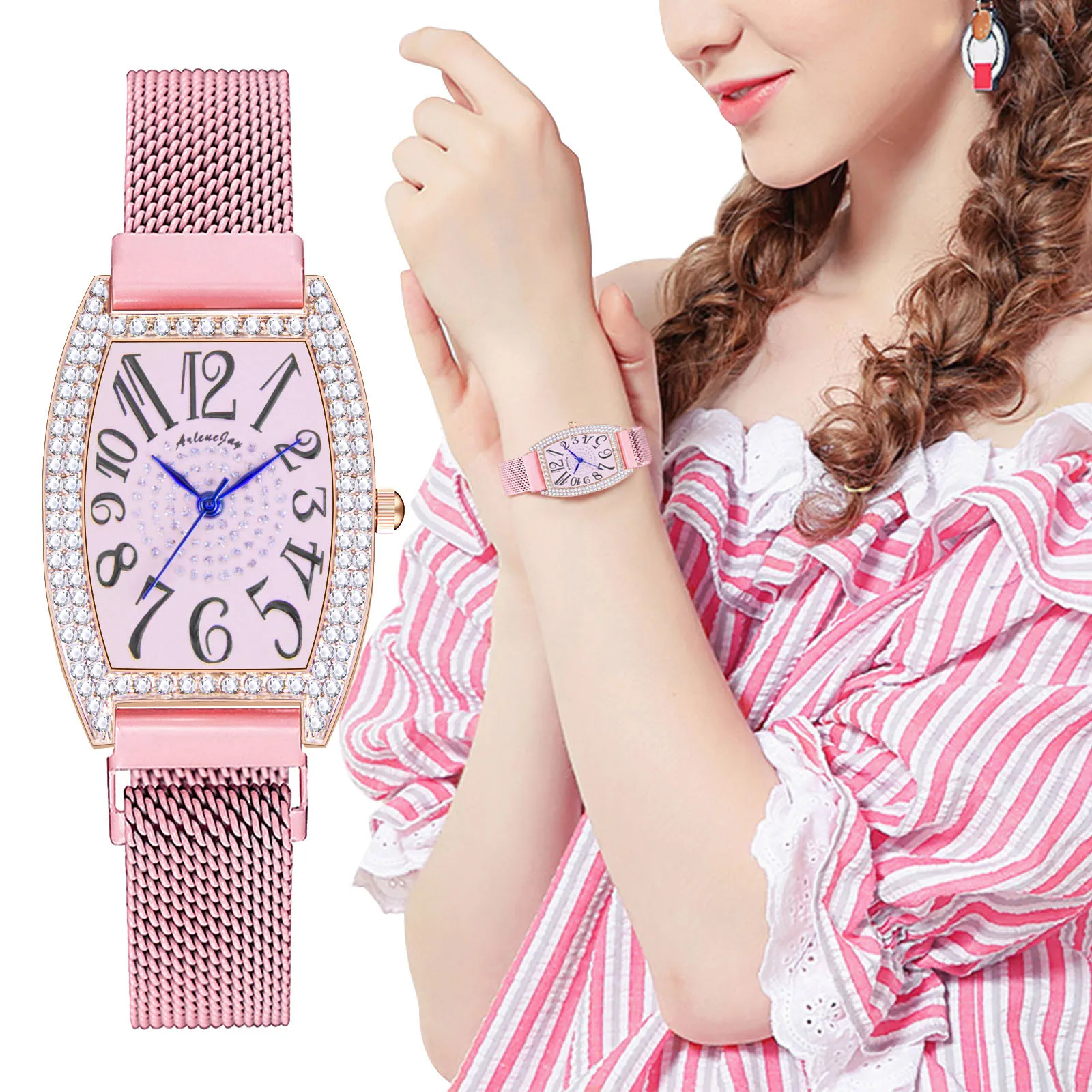 

VANSVAR Ladies Casual Quartz Stainless Steel Strap Watch Analog Watch montre femme relojes para mujer