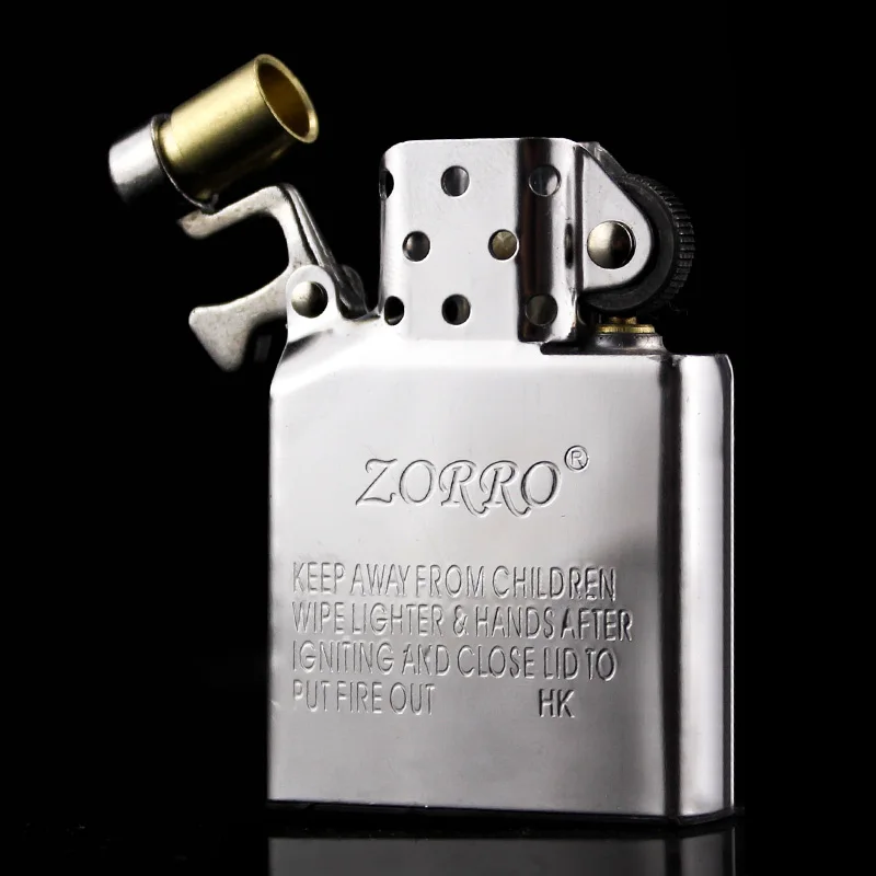 Оригинальный керосиновая Зажигалка Зорро вставка нержавеющая сталь внутренние