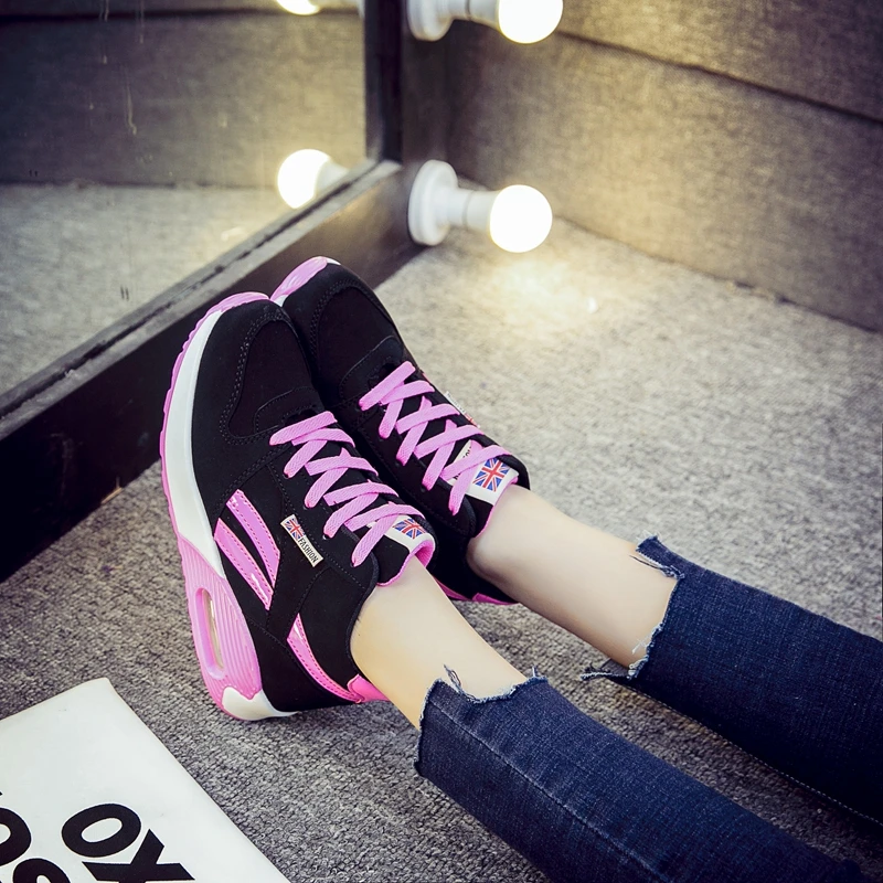 Женские теннисные туфли ссветильник кожаные кроссовки с воздушной амортизацией