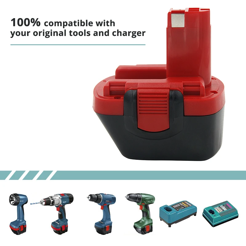 

BAT043 BAT045 4000mAh Ni-MH 12V Power Tools Rechargeable Battery for Bosch 12 V Drill GSR12VE-2 PSR12VE-2 BAT120 BAT046 BAT049