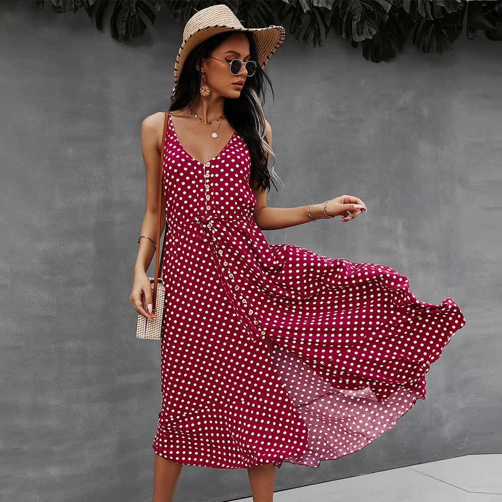 

GXDS 2021 Ladies Dress Summer New Fashion V-neck Women's Casual Dress Temperament Elegant Floral Long skirt