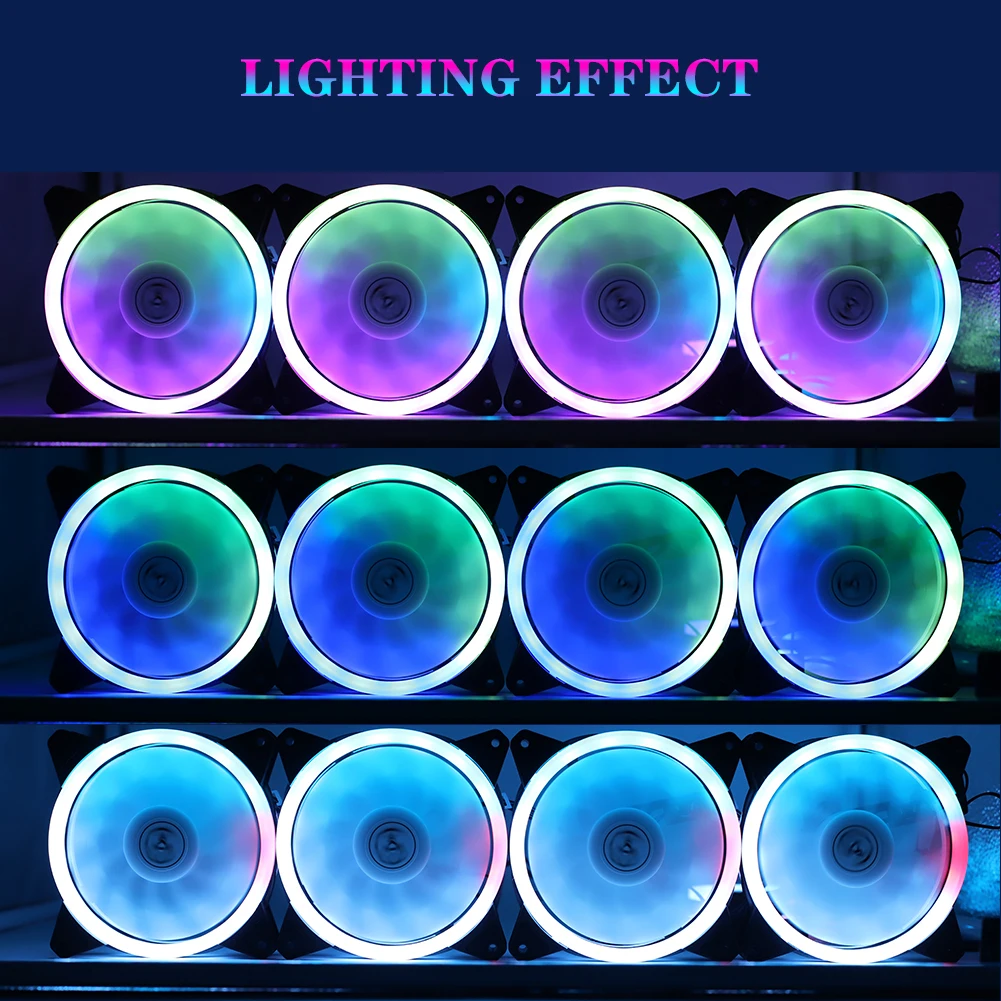 120 мм охлаждающий вентилятор компьютера ПК RGB чехол вентиляторы кулера