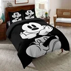 Disney Микки и Минни Маус Мышь пододеяльник набор малыш подарить постельное белье 3D постельного белья для полный Queen 3 шт кровать Стёганое одеяло наволочка