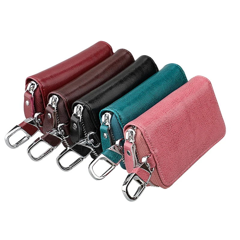 Унисекс сплит из воловьей кожи для ключей кошелек держатель карт деловой