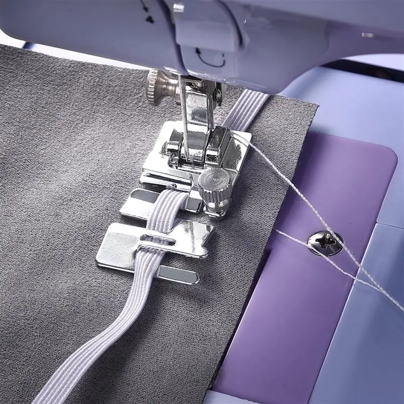 1Pc 25mm Domestic Sewing Machine Parts Foot Presser Rolled Hem Feet Elastic Cord Band Fabric Stretch DIY Accessories - купить по