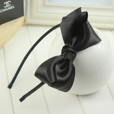 black bow Винтажное богемное Черное кружево с металлическими бусинами, повязка на голову, стразы, завязанные бантом, повязка на голову, аксессуары для волос - Цвет: black bow