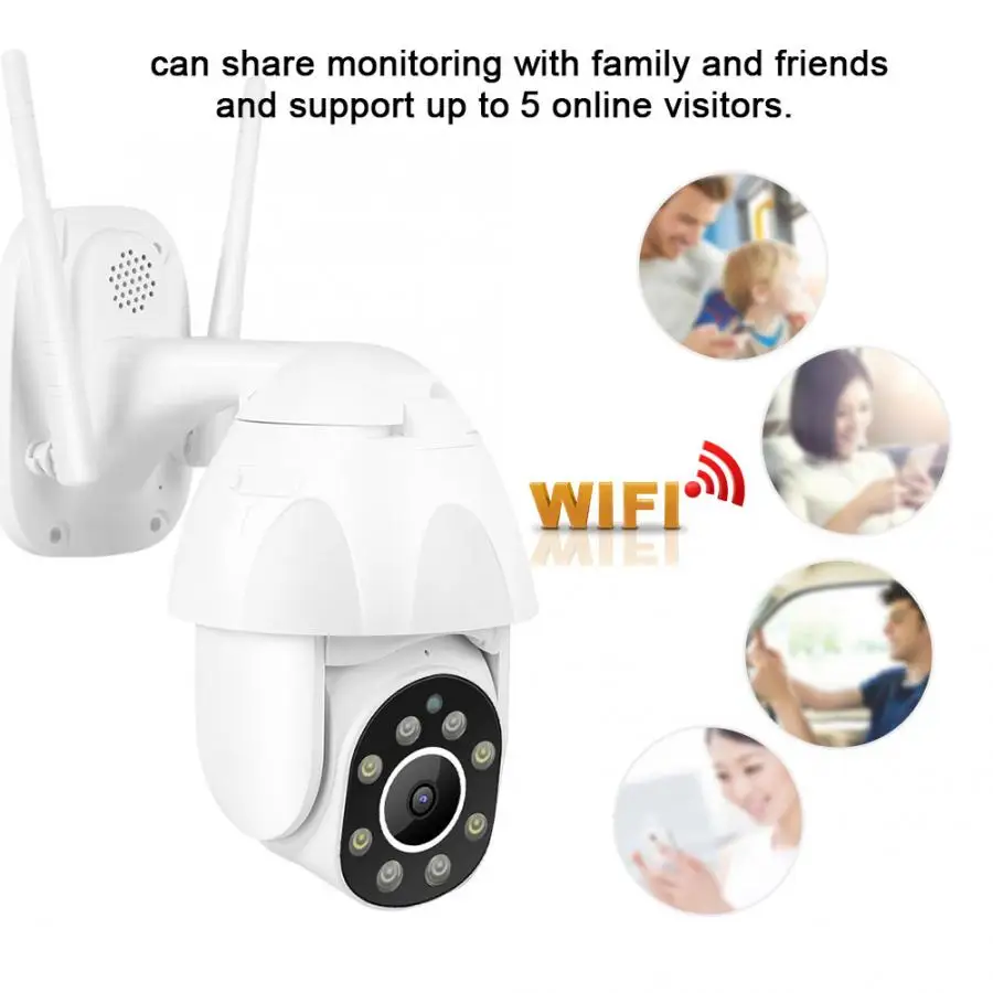 Водонепроницаемая ИК камера видеонаблюдения 2 5 дюйма 1080P Wi Fi HD PTZ|Камеры