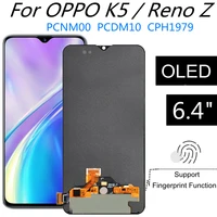 6 4 oled for reno z pcdm10 cph1979 lcd display touch screen assembly replacement for oppo k5 pcnm00 lcd display
