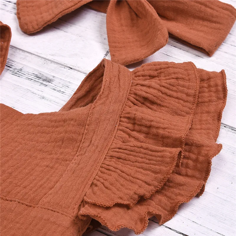 Органический хлопок для маленьких девочек одежда детей новые летние двойной