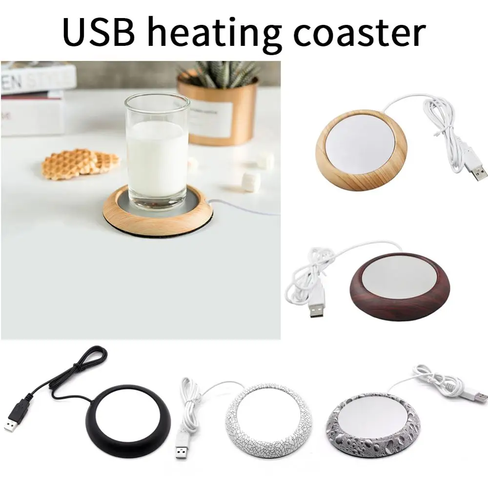 Оригинальный USB нагревательный подстаканник для древесины подогреватель чашки