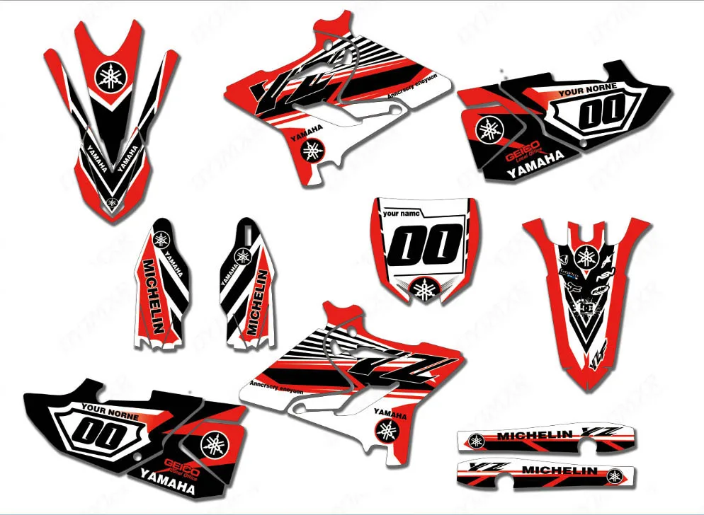Велосипед Motocorss графические наклейки для Yamaha YZ125 YZ250 YZ 125 250 15-18 | Автомобили и