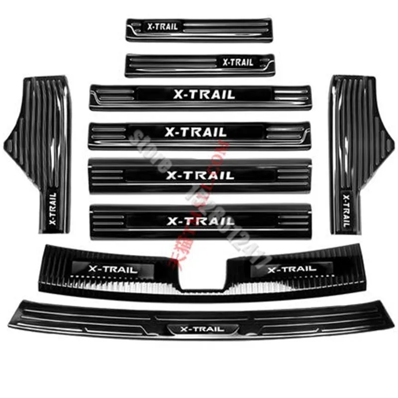 

Car styling Stainless Steel Scuff Plate/Door Sill Door Sill Rear Door Bumper Protector sill for Nissan X-Trail X Trail T32 2022
