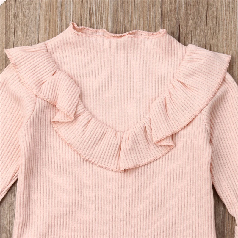 2019 Модный популярный однотонный комбинезон для новорожденных девочек с длинными