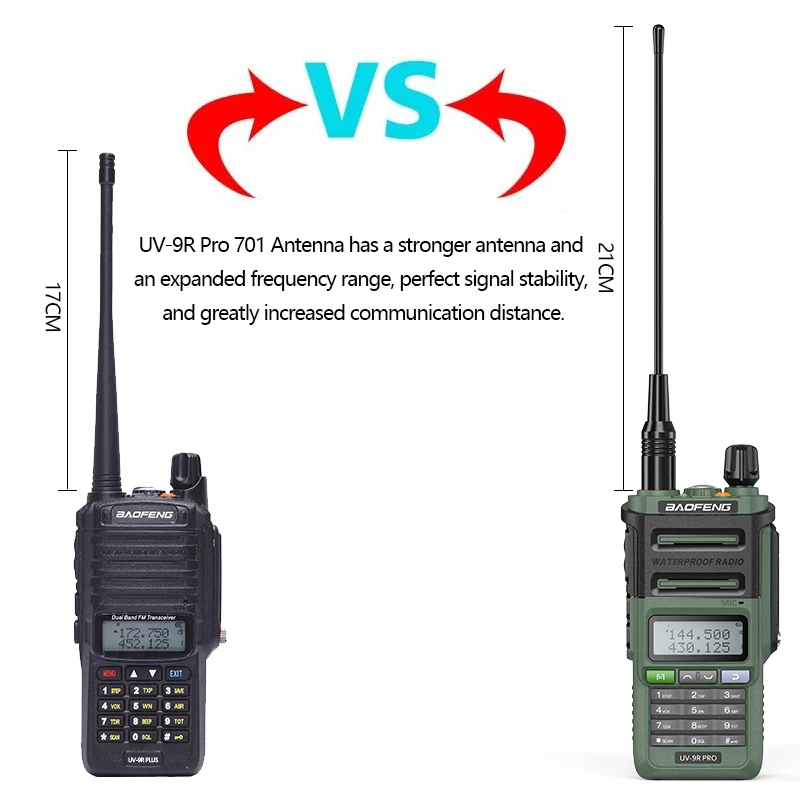 2pcs Baofeng UV-9R PRO IP68 Waterproof Walkie Talkie Powerful Transceiver 50km Long Range Radio Upgraded of UV9R Plus Green