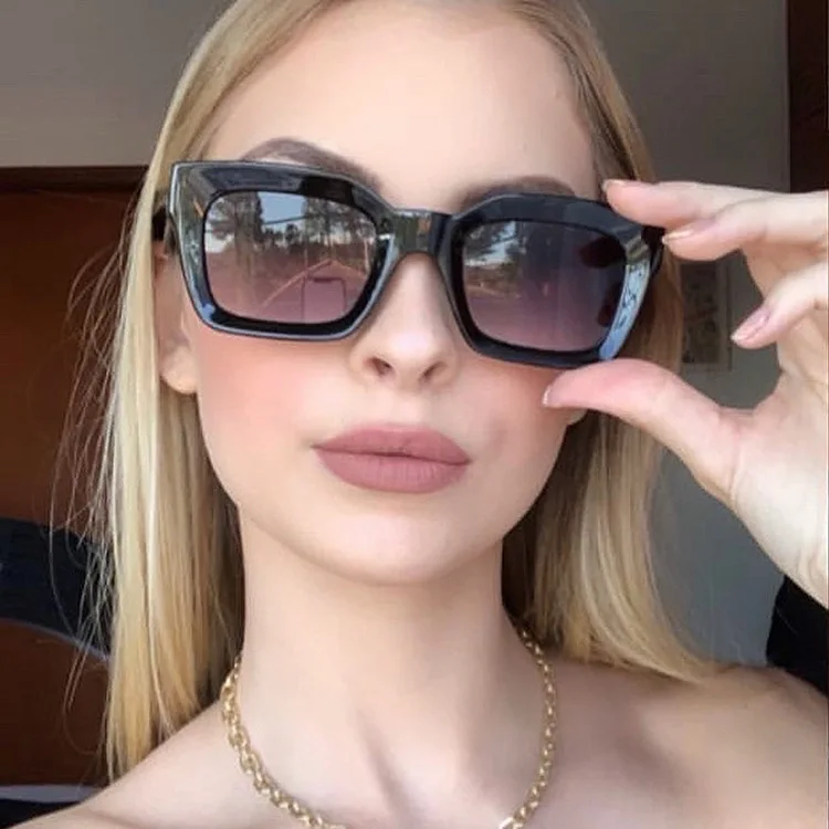 WHO CUTIE винтажные маленькие квадратные солнцезащитные очки Женские Ретро