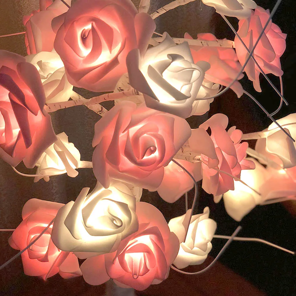 Светодиодный розовое освещение для деревьев цветов 24LED USB/Батарея работает