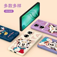 mickey minnie fashion cute for huawei p50 p40 p30 p20 lite pro p smart z pro plus 2021 2019 liquid silicone soft phone case