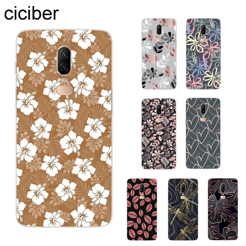 Ciciber лист цветок стрекоза чехол для Oneplus 7 Pro 6 5 T Мягкие силиконовые ТПУ телефонные