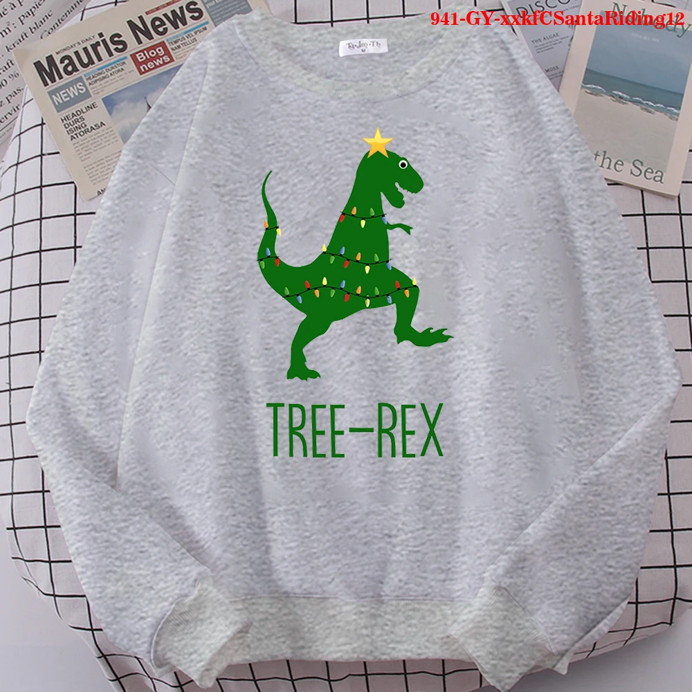 

Худи в стиле оверсайз с изображением Санта-Клауса, динозавра, Рождественская готическая одежда, уличная одежда в стиле Харадзюку, Повседнев...