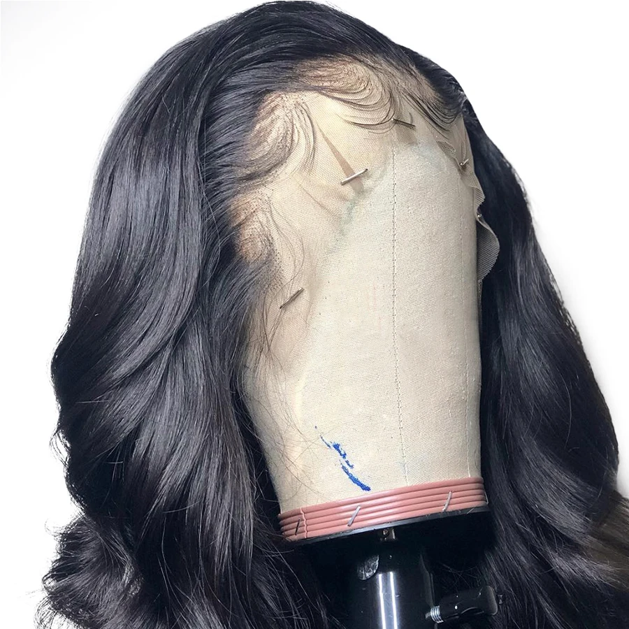 Шелковые передние парики человеческие волосы волнистые 13*4 кружевные для женщин