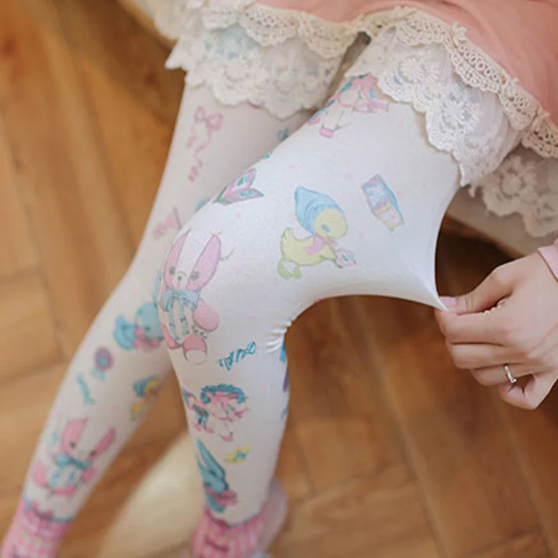 

2019 Velvet Thick Underpants The New Starry Japanese Stockings with Pantyhose Blue Rabbitskinny Leggings In Autumn&Winter